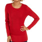Suéter feminino estilo &amp; co com pontos mistos, vermelho, tamanho XX-G