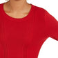 Suéter feminino estilo &amp; co com pontos mistos, vermelho, tamanho XX-G