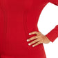 Suéter feminino estilo &amp; co com pontos mistos, vermelho, tamanho XX-G