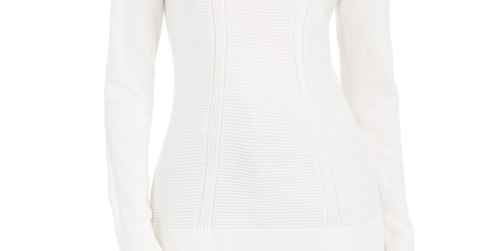 Suéter feminino de ponto misto Style &amp; Co, branco, tamanho médio