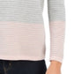 Blusa feminina Charter Club mesclada, manga comprida, gola redonda, cinza, tamanho pequeno