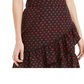 Blusa feminina Maison Jules com gola contrastante e estampa contrastante, preta, tamanho pequeno