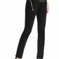 Calça feminina reta com cinto de corrente da INC International Concepts, preta, tamanho 8