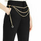 Calça feminina reta com cinto de corrente da INC International Concepts, preta, tamanho 8