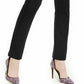 Calça feminina reta com cinto de corrente da INC International Concepts, preta, tamanho 8