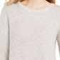 Suéter feminino canelado com ombros caídos, bege, tamanho extragrande, estilo &amp; co