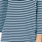 Top listrado feminino Charter Club com manga 3/4, azul marinho, tamanho pequeno