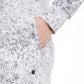 Túnica feminina plus size com estampa de pele de cobra e bolsos Ideology, branca, tamanho 1X