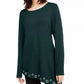 Top feminino com bainha grommet da INC International Concepts, verde, tamanho médio