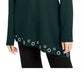 Top feminino com bainha grommet da INC International Concepts, verde, tamanho médio