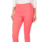 Calça curta feminina Charter Club Chelsea Twill com controle de barriga, vermelha, tamanho 18