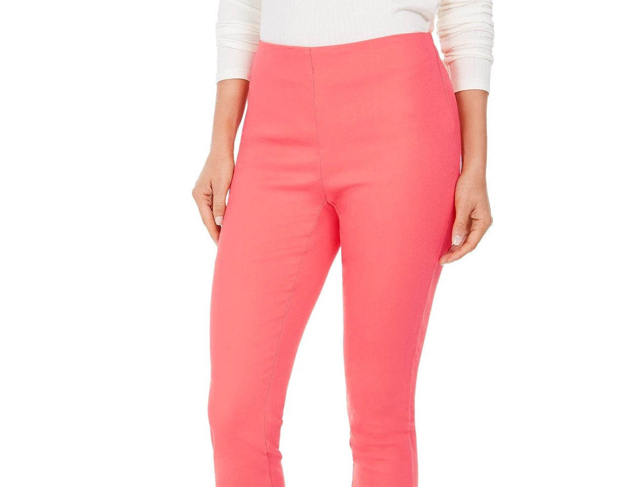 Calça curta feminina Charter Club Chelsea Twill com controle de barriga, vermelha, tamanho 18