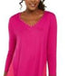 JM Collection Top Feminino Mixed Media Studs Rosa Tamanho X-Grande