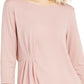 Blusa transparente com sobreposição assimétrica Alfani feminina rosa escuro tamanho XX-G