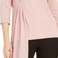 Blusa transparente com sobreposição assimétrica Alfani feminina rosa escuro tamanho XX-G