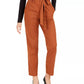 Calça feminina Bar III Becca Tilley X Paperbag Waist Laranja Tamanho Grande