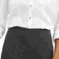Camisa feminina Charter Club de tencel lisa, branca, tamanho extragrande