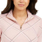 Blusa feminina estampada com decote falso, tamanho pequeno, rosa, Charter Club