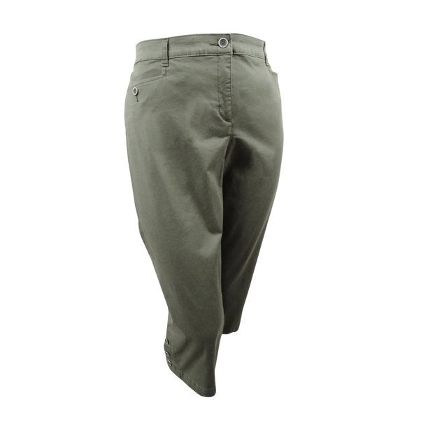 Calça Capri Plus Size Karen Scott Feminina Cinza Tamanho 22W
