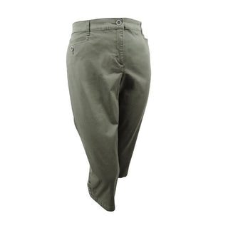 Karen Scott Women's Plus Size Capri Pants Gray Size 22W