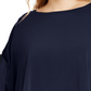 Alfani Women's Plus Layered Look Poncho Top Azul Tamanho 1X