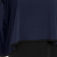 Alfani Women's Plus Layered Look Poncho Top Azul Tamanho 1X