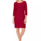 Vestido esportivo feminino Karen Scott de algodão com ferragens, vermelho brilhante, tamanho X-S