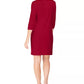 Vestido esportivo feminino Karen Scott de algodão com ferragens, vermelho brilhante, tamanho X-S