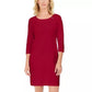Vestido esportivo feminino Karen Scott de algodão com ferragens, vermelho brilhante, tamanho X-S