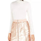 Body feminino Bar III Becca Tilley X gola alta, branco, tamanho grande