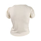 Blusa Henley com manga tulipa Becca Tilley X para mulheres Bar III, branca, tamanho grande