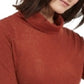 Blusa feminina listrada laranja com gola alta e manga comprida, tamanho XX-G da INC International Concepts