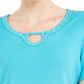 Karen Scott Top Feminino com Tachas e Decote em V Preto Tamanho Médio