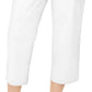 Calça curta de sarja feminina Charter Club, branca, tamanho 12