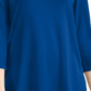 Blusa feminina Alfani com recorte frontal e ombros descobertos, azul, tamanho médio