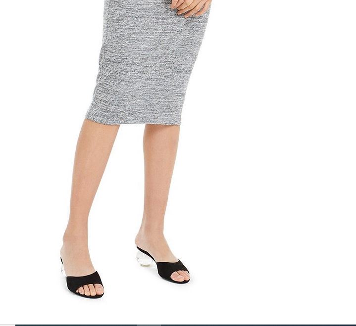 Vestido feminino Bar III com frente torcida, cinza, tamanho grande