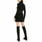 Vestido suéter com cinto feminino Bar III, preto, tamanho extragrande
