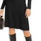 Vestido suéter feminino INC International Concepts com detalhe de zíper e ajuste evasê, preto, tamanho médio