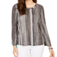 Blusa listrada com manga sino feminina Style &amp; Co, preta, tamanho X-S