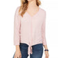 Top feminino com amarração frontal estilo &amp; co, rosa, tamanho GG