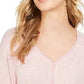 Top feminino com amarração frontal estilo &amp; co, rosa, tamanho GG
