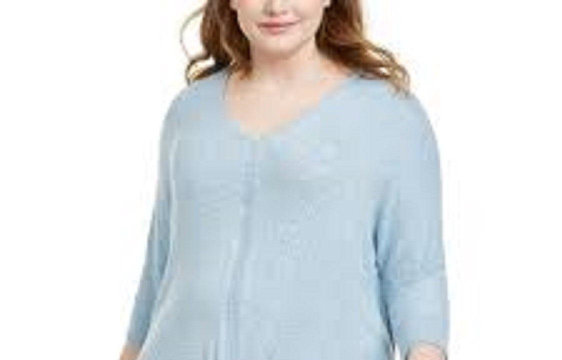 Suéter feminino plus size com amarração na bainha, roxo, tamanho 3X
