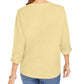 Blusa feminina com bolsos e ilhós e amarração frontal, tamanho pequeno, amarela, estilo &amp; co