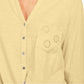 Blusa feminina com bolsos e ilhós e amarração frontal, tamanho pequeno, amarela, estilo &amp; co