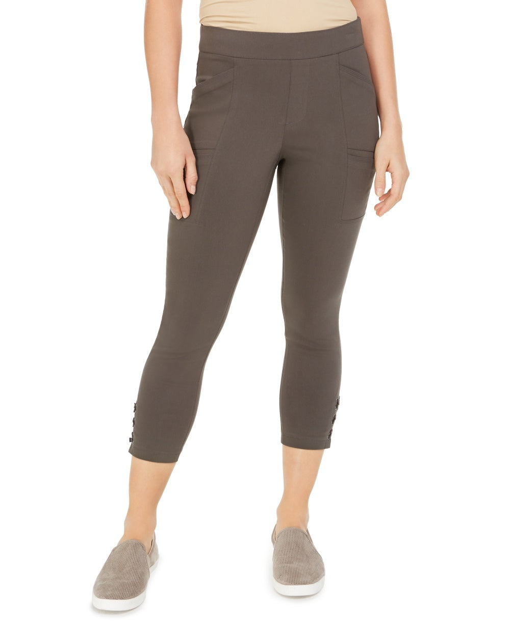 Calça utilitária cropped feminina Style &amp; Co, verde, tamanho 12