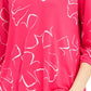Blusa feminina Alfani com estampa e manga amarrada, rosa, tamanho grande
