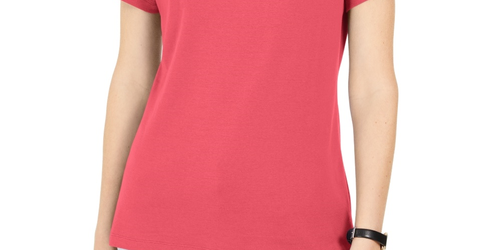 Karen Scott Top Feminino com Acabamento em Ilhós Laranja Tamanho P