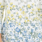Charter Club Blusa feminina com estampa floral e gola canoa, branca, tamanho X-S