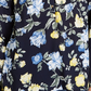 Blusa feminina com estampa floral em georgette, azul, tamanho grande, Charter Club