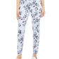 Calça skinny Bristol estampada floral listrada feminina Charter Club, azul, tamanho 6